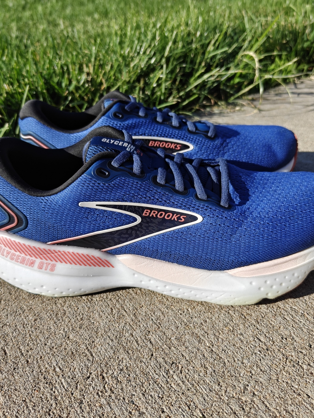 Brooks Glycerin GTS 21 Women 10.5 Wide Blue running Shoes 1204091D496
